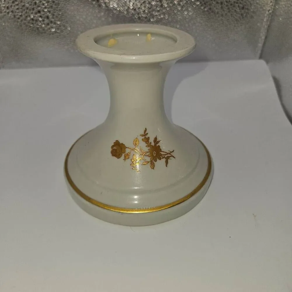 Vintage Limoges France Dinner Plate With Gold Roses
